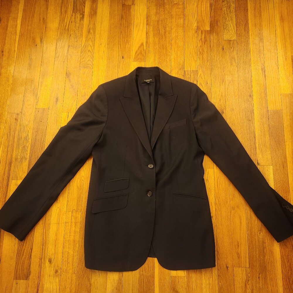 Navy Blue Talbots Boyfriend Two Button Blazer Women's Size 14L Great Condition